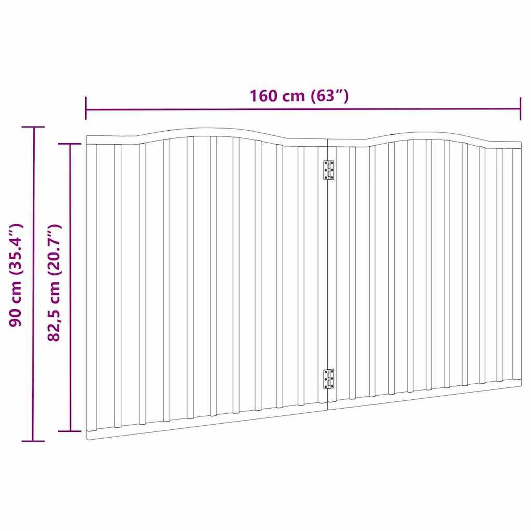 Voir la diapositive 6 : VIDAXL Barriere pour chien pliable 2 panneaux 160 cm bois de peuplier