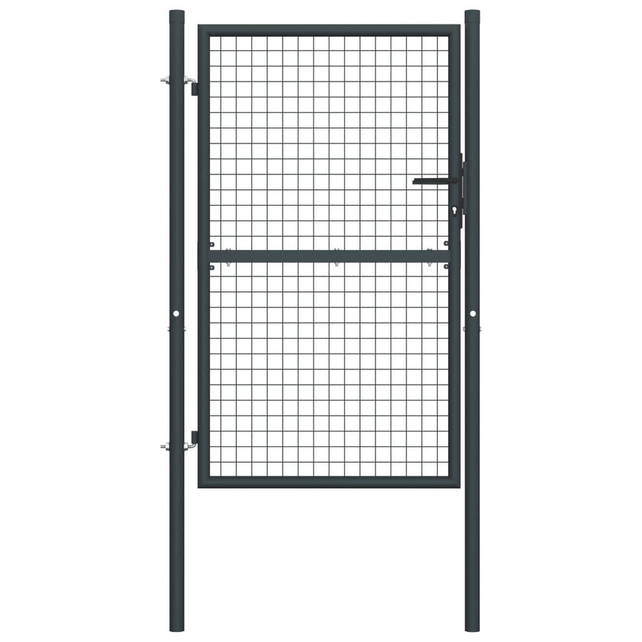Voir la diapositive 1 : VIDAXL Portail en maille de jardin Acier galvanise 100 x 250 cm Gris