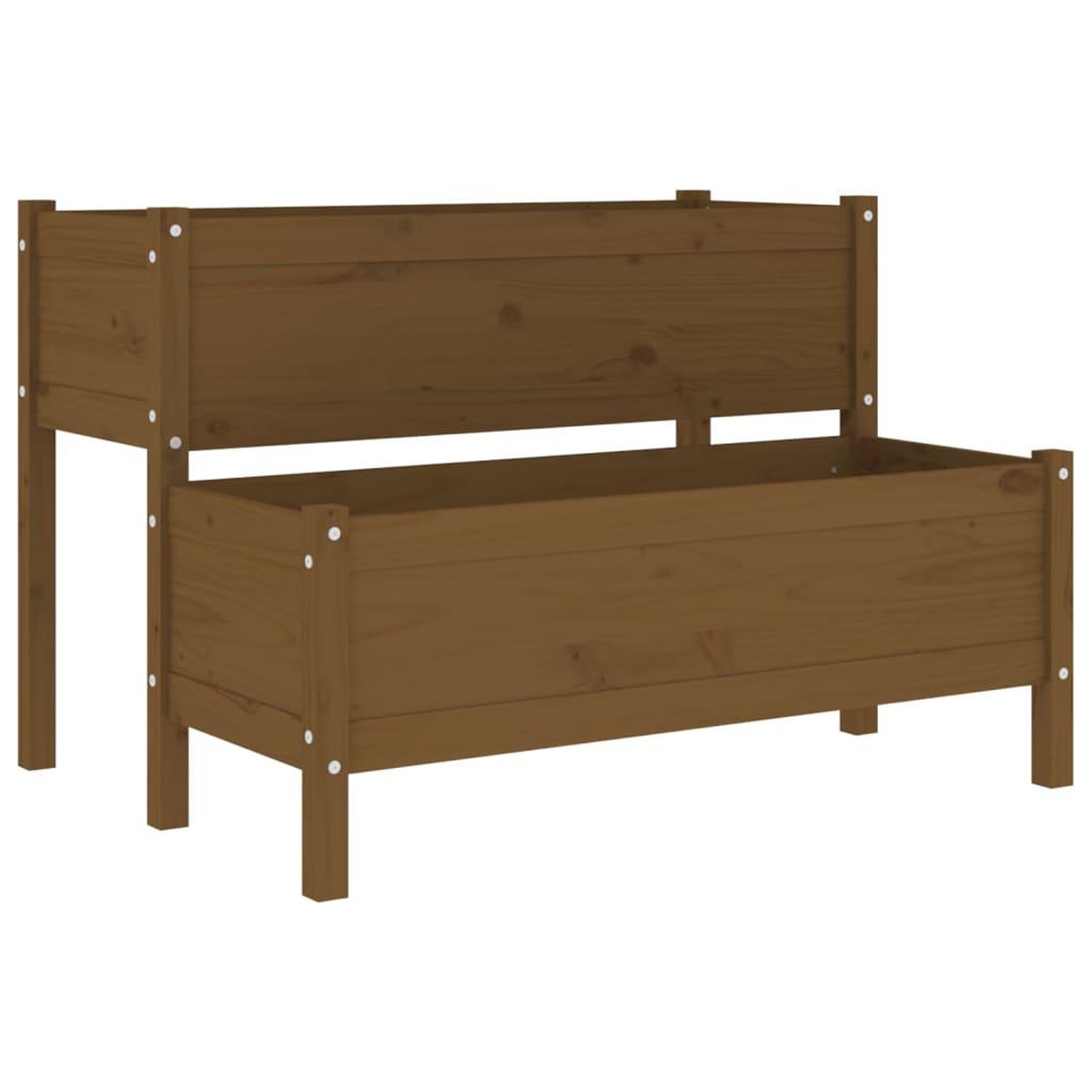 Voir la diapositive 2 : VIDAXL Jardiniere Marron miel 110x84x75 cm Bois massif de pin