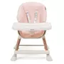 BEBELISSIMO Bebelissimo - Chaise haute bébé 5 en 1 - Evolutive - Réglable - bois de Hêtre - PVC cuir - rose - BZ -511 - new design