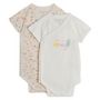Voir la diapositive 1 : INEXTENSO Lot de 2 body manches courtes bébé  
