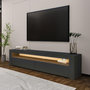 Voir la diapositive 3 : Habitat et Jardin Meuble TV en bois  Bati  - 150 x 36 x 46 cm - Gris anthracite