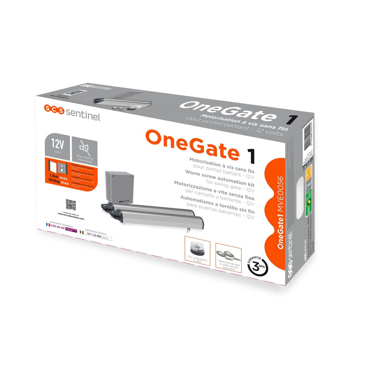 SCS SENTINEL Motorisation portail battant à vis - OneGate 1