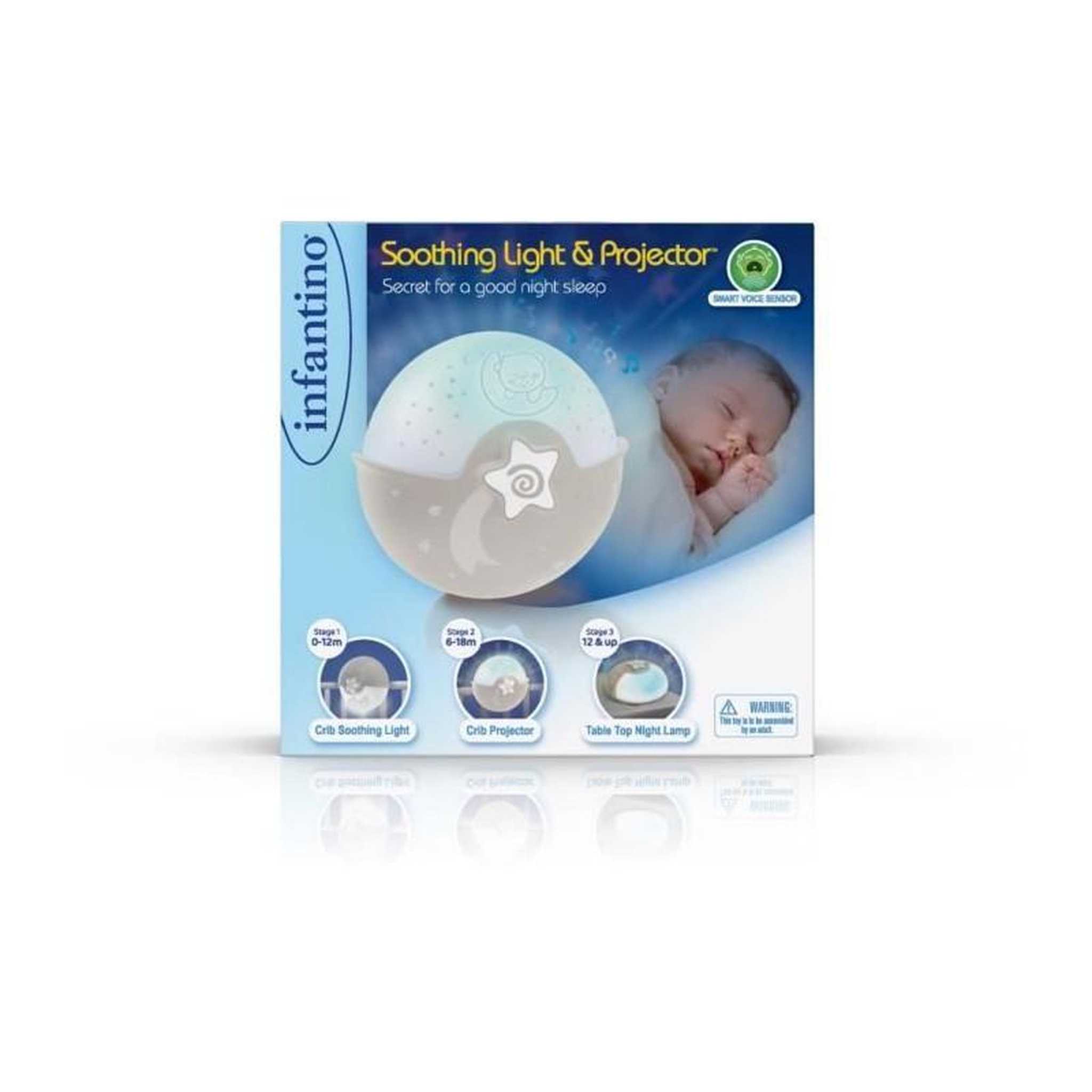 Voir la diapositive 6 : INFANTINO Lumiere apaisante et projecteur - INFANTINO - Projecto Lampe - Gris