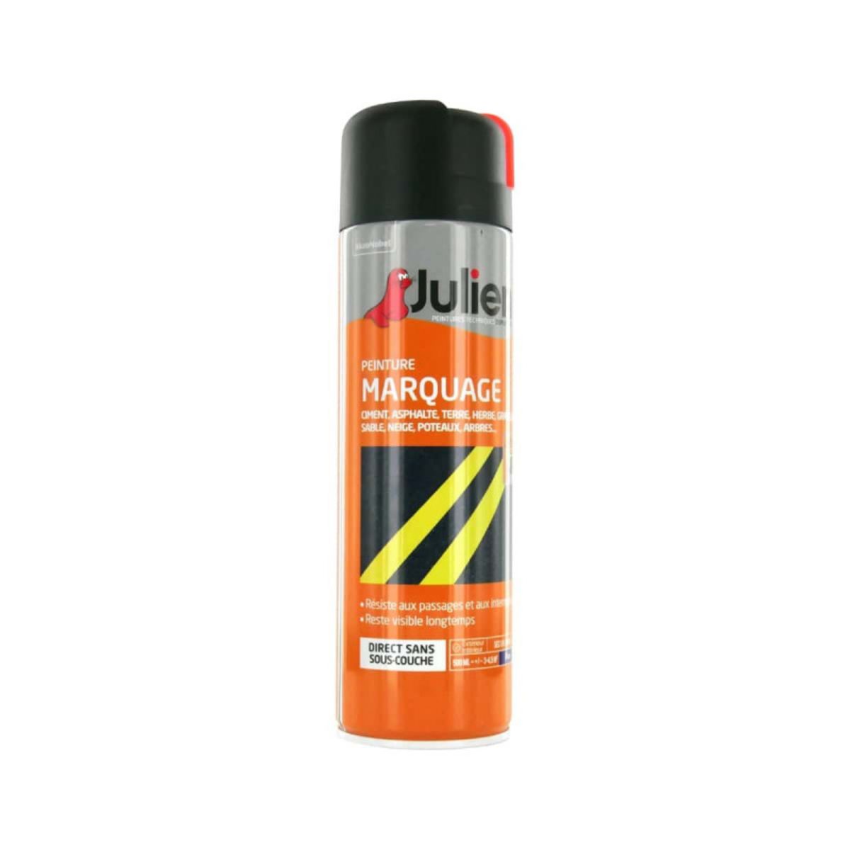 Julien Peinture aérosol Julien marquage orange fluo 500ml