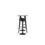 Voir la diapositive 6 : Paris Prix Ensemble Table de Bar & 2 Tabourets  Tempe & Adesto  105cm Noyer & Noir