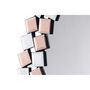 Voir la diapositive 2 : Paris Prix Miroir Mural Design  Mosaic  80cm Argent & Rose