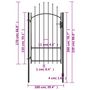 Voir la diapositive 5 : VIDAXL Portail de jardin Acier 1x2,2 m Noir