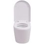 Voir la diapositive 3 : VIDAXL Toilette murale Ceramique Blanc
