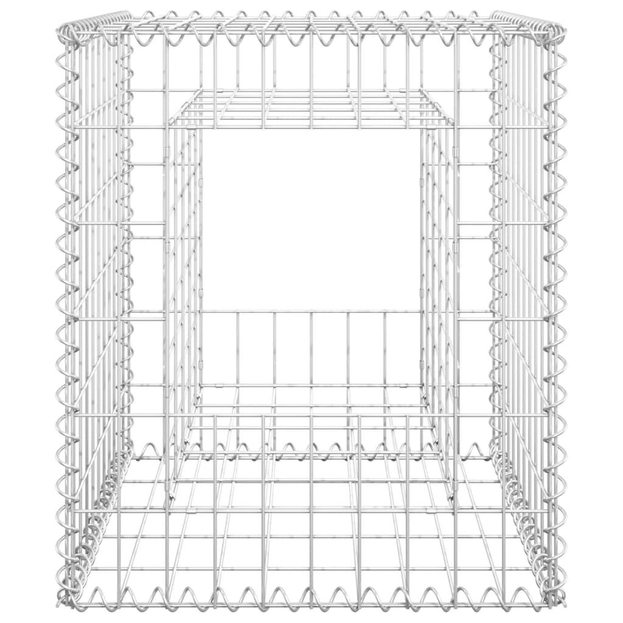 Voir la diapositive 4 : VIDAXL Poteaux a panier de gabion 2 pcs 50x50x60 cm Fer