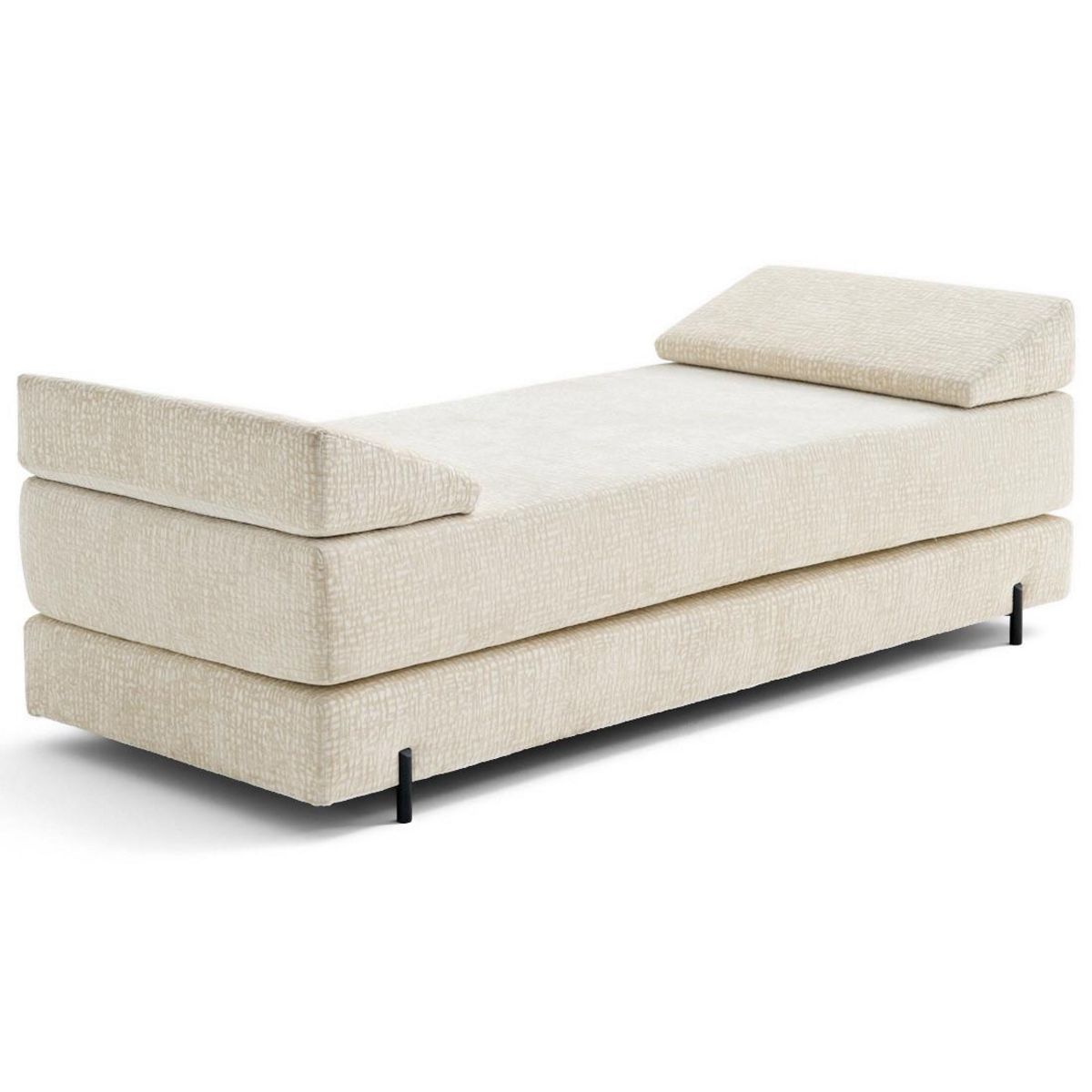 BEST MOBILIER Brescia - banquette 3 places convertible en tissu velours relief