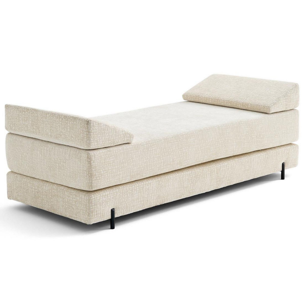 BEST MOBILIER Brescia - banquette 3 places convertible en tissu velours relief