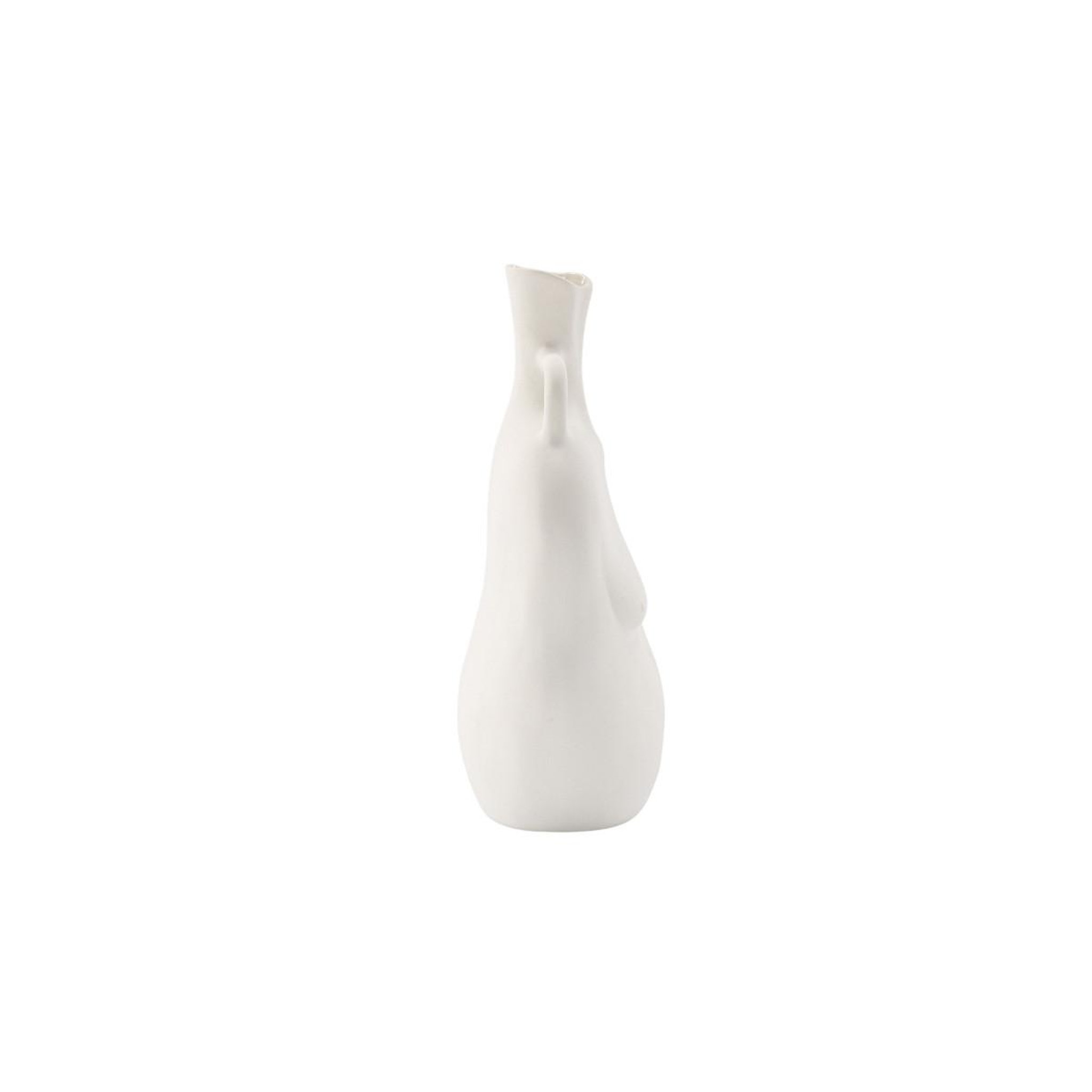 Voir la diapositive 2 : Paris Prix Vase buste en céramique  conta  25cm blanc cassé