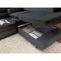 Voir la diapositive 3 : BEST MOBILIER Pablo - canapé d'angle droit - 5 places - convertible avec coffre et têtières réglables - en velours