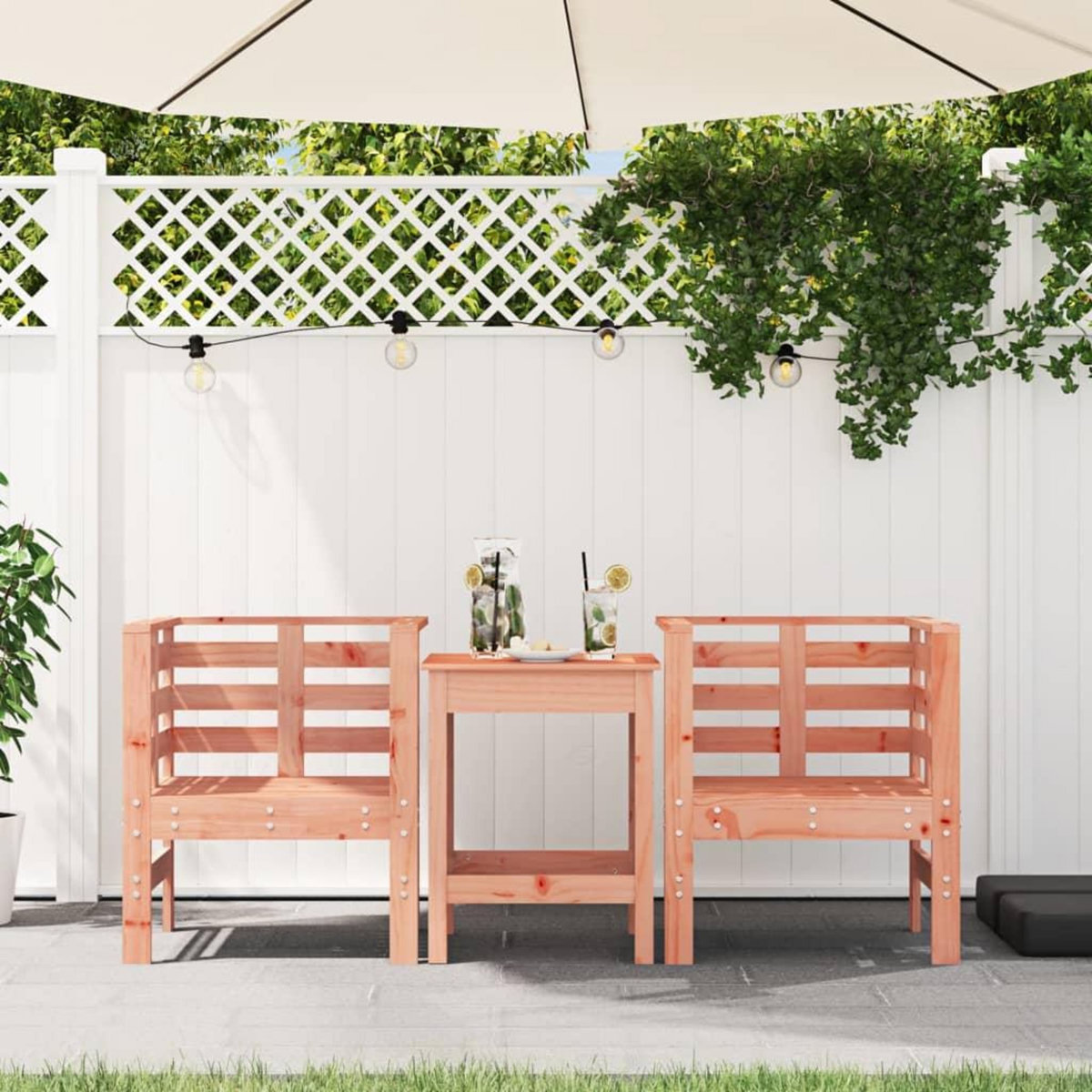 VIDAXL Chaises de jardin lot de 2 61,5x53x71 cm bois massif de douglas
