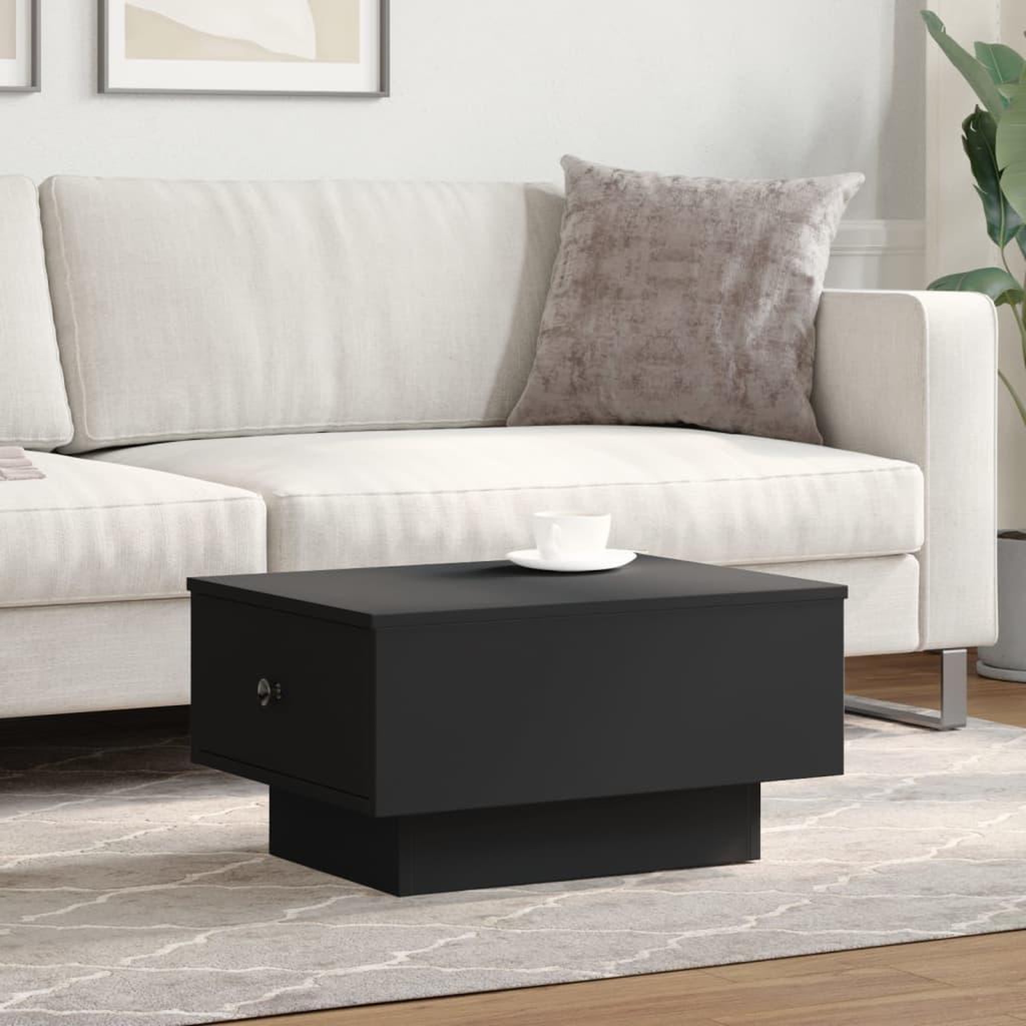 Voir la diapositive 3 : VIDAXL Table basse noir 60x45x31 cm bois d'ingenierie