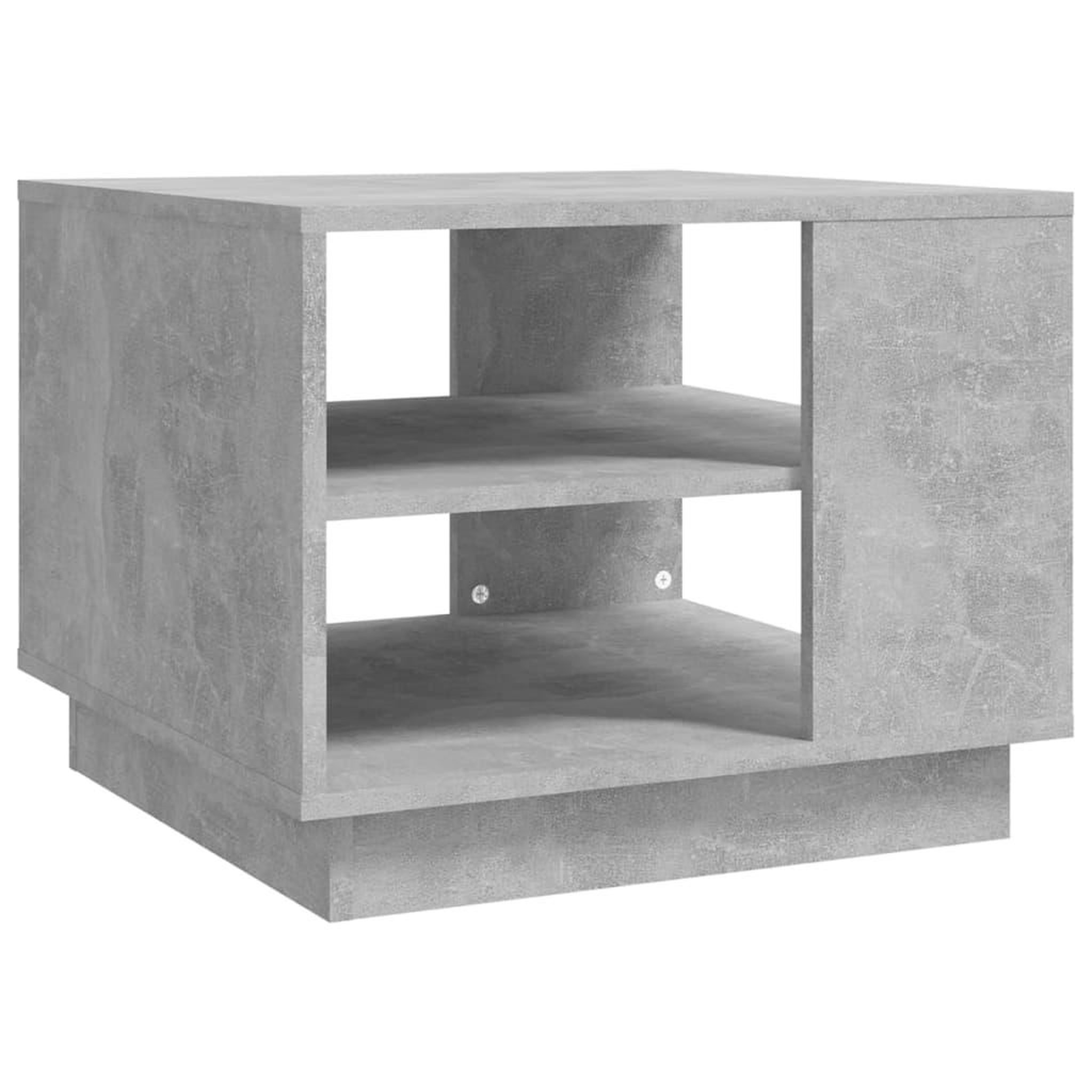 Voir la diapositive 2 : VIDAXL Table basse gris beton 55x55x43 cm bois d'ingenierie