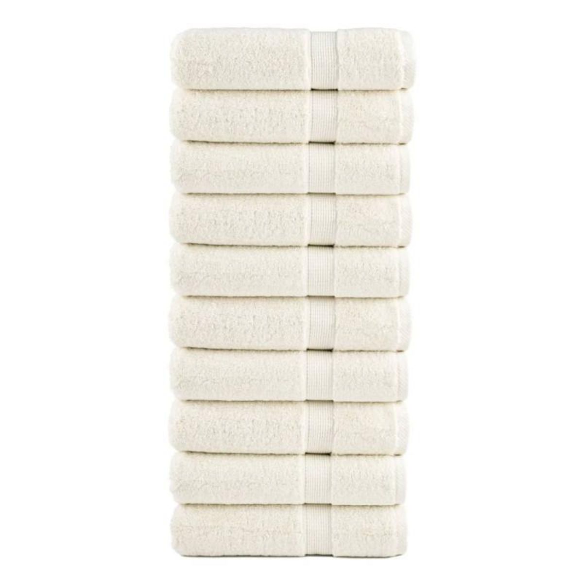VIDAXL Serviettes de douche de qualité supérieure SOLUND 10 pcs crème