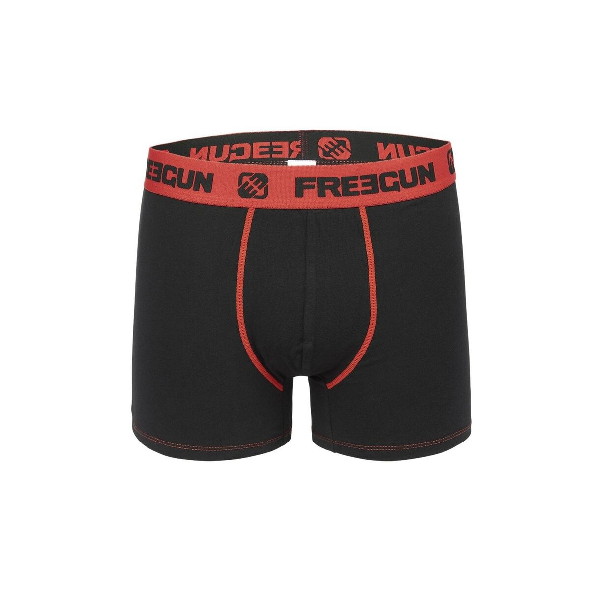 FREEGUN Lot de 4 Boxers garçon coton Rouge