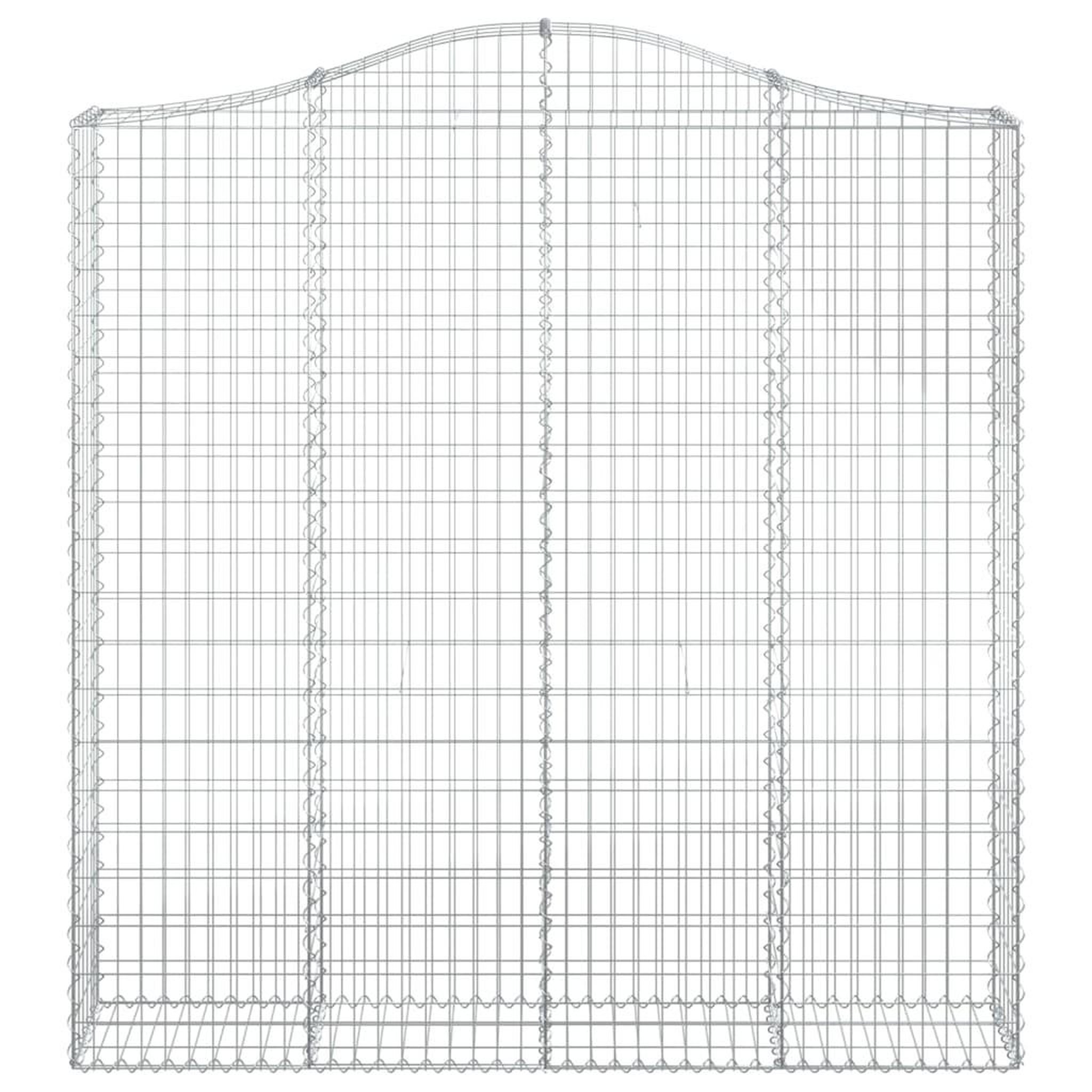 Voir la diapositive 4 : VIDAXL Paniers a gabions arques 3 pcs 200x30x200/220 cm fer galvanise