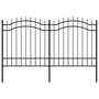 Voir la diapositive 2 : VIDAXL Cloture de jardin avec sommet de lance Noir 165 cm