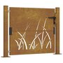 Voir la diapositive 2 : VIDAXL Portail de jardin 105x105 cm acier corten conception d'herbe
