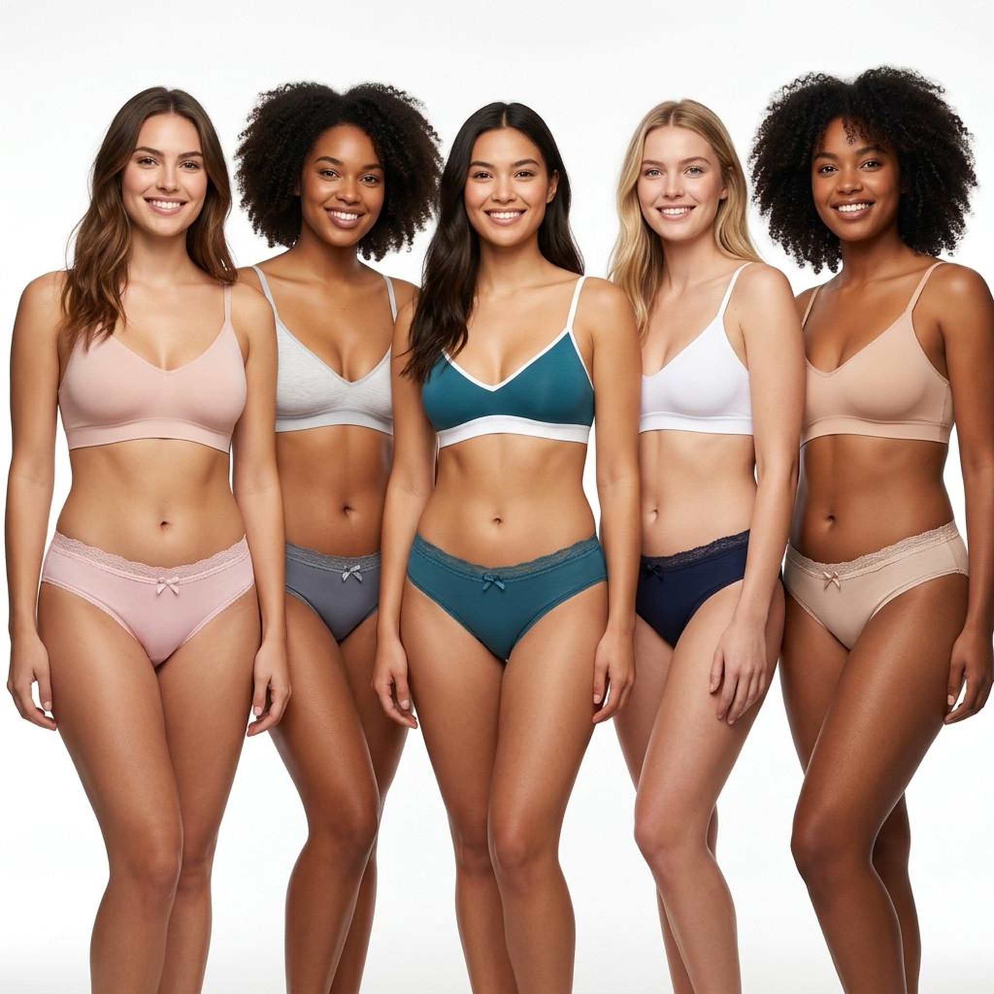 Voir la diapositive 6 : OZABI OZABI Lot 5 Culottes Femme Coton Mini Dentelle Nœud Satin