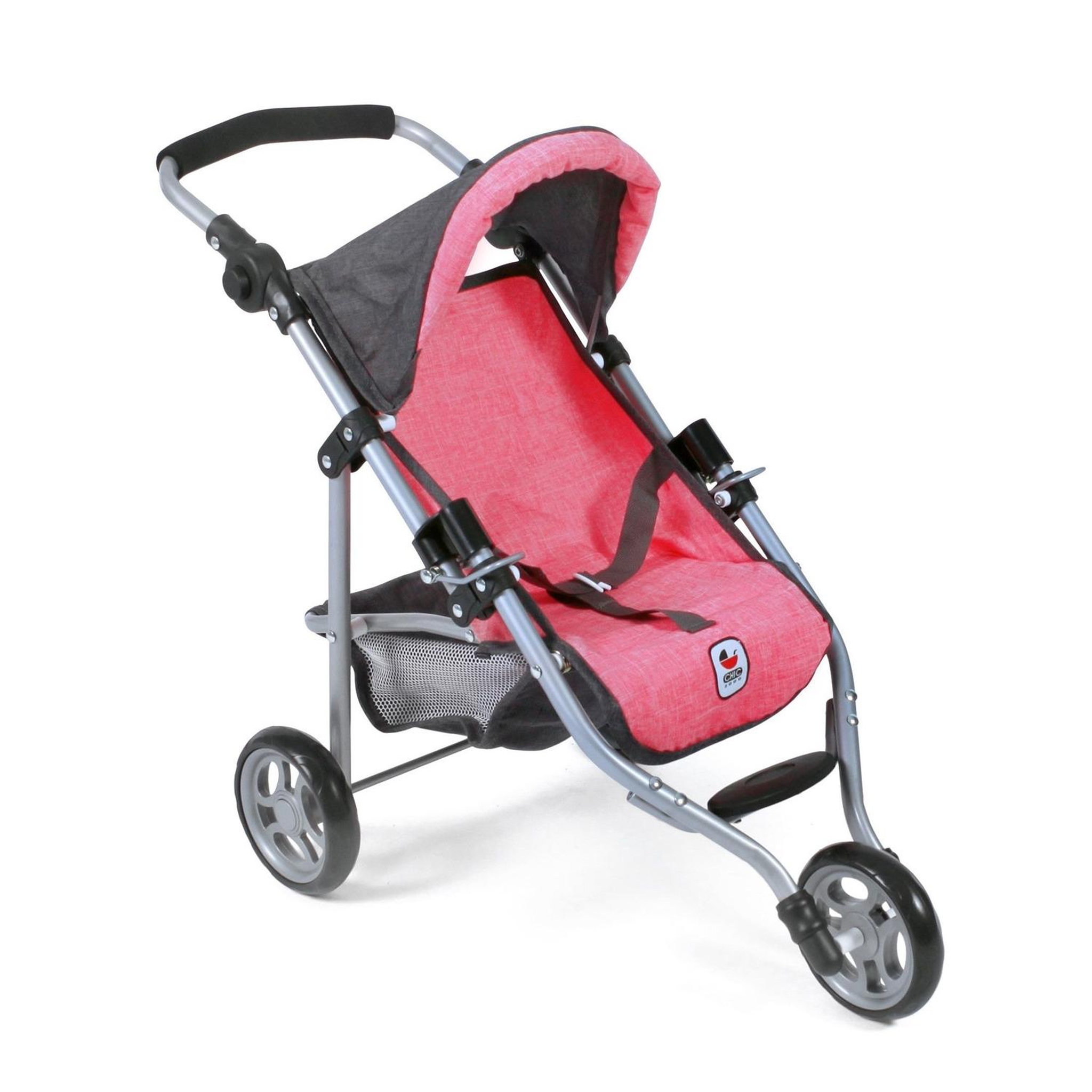 BAYER CHIC 2000 Petite poussette de jogging LOLA pour poupées, anthracite - rose