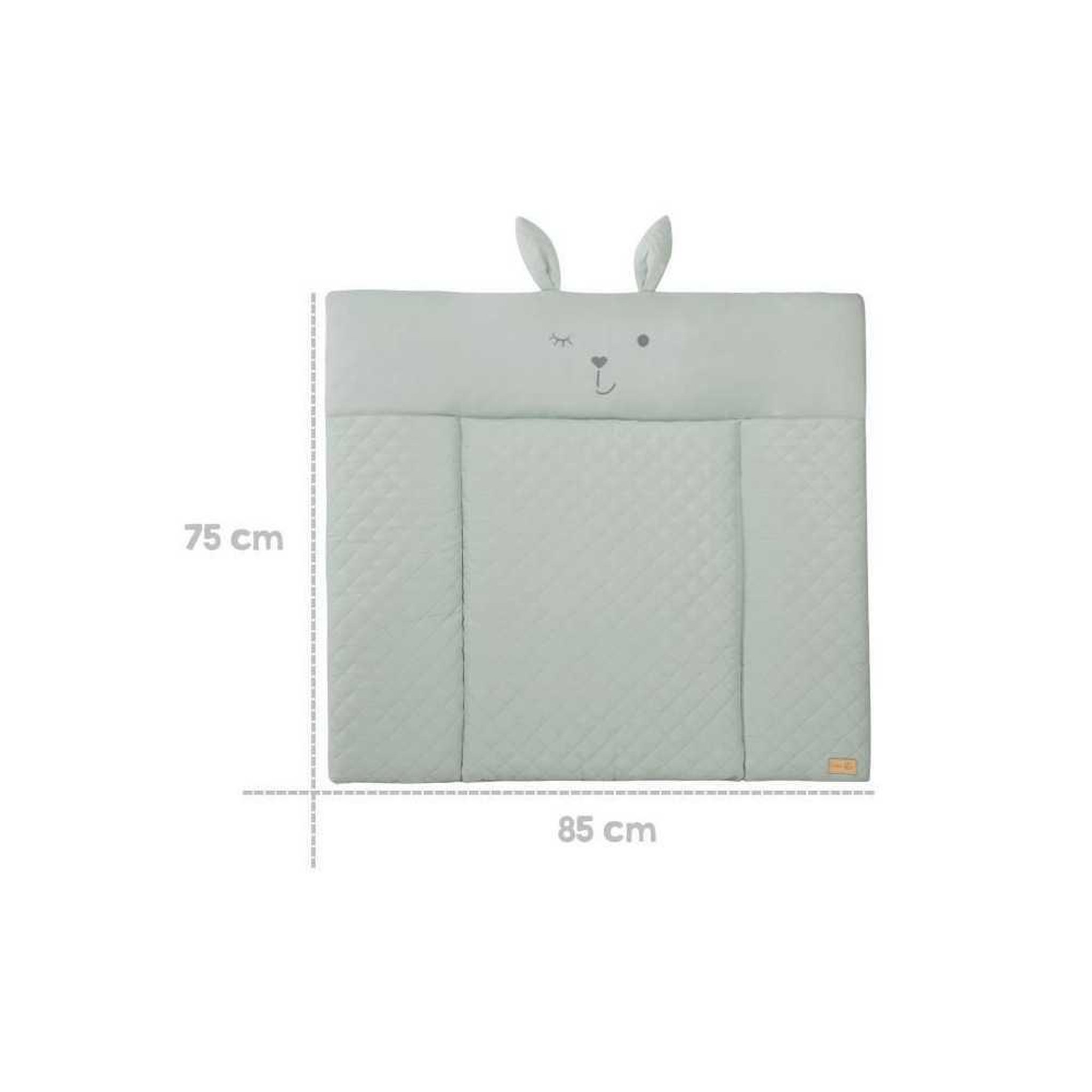 Voir la diapositive 4 : Roba Roba style lily tapis à langer rembourré vert givré avec motif lapin, 85 x 75 cm