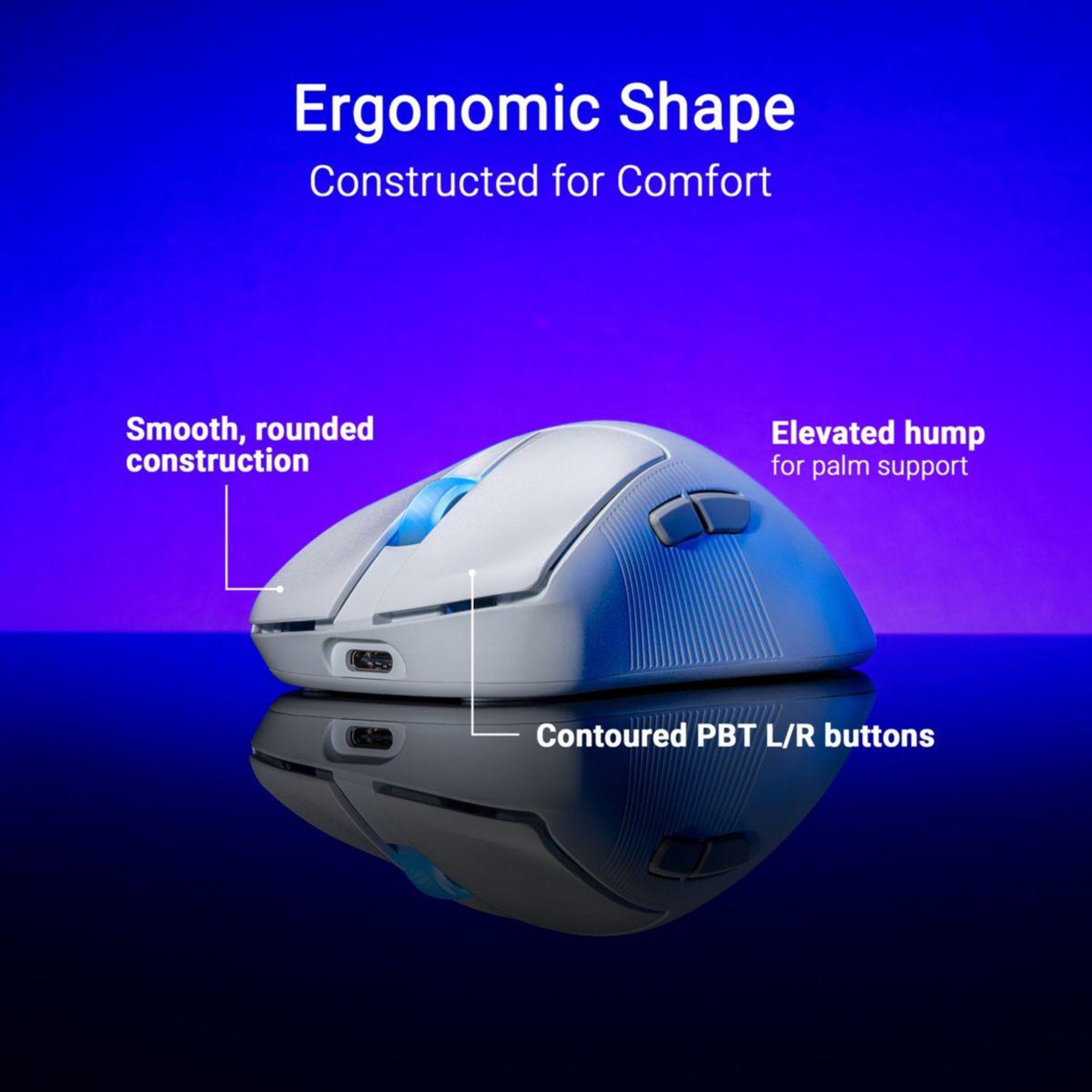 Voir la diapositive 2 : ASUS Souris gamer sans fil rog keris ii wireless ace blanc