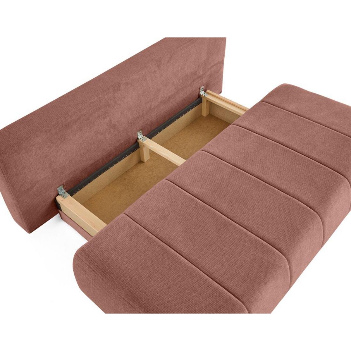 BEST MOBILIER Harper - canapé 3 places convertible avec coffre en tissu texturé