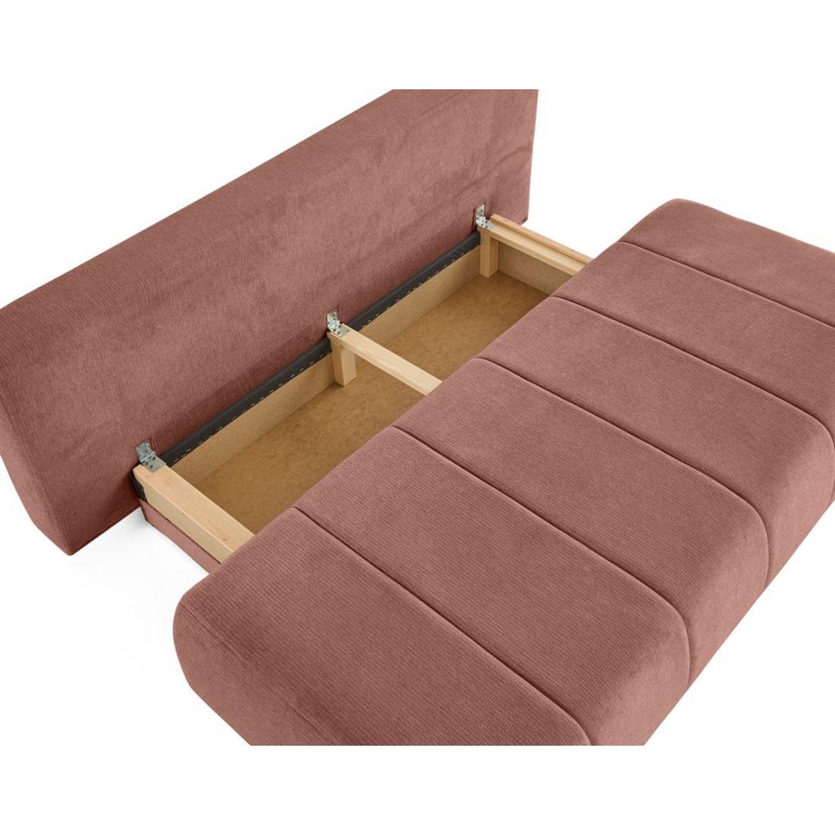 BEST MOBILIER Harper - canapé 3 places convertible avec coffre en tissu texturé