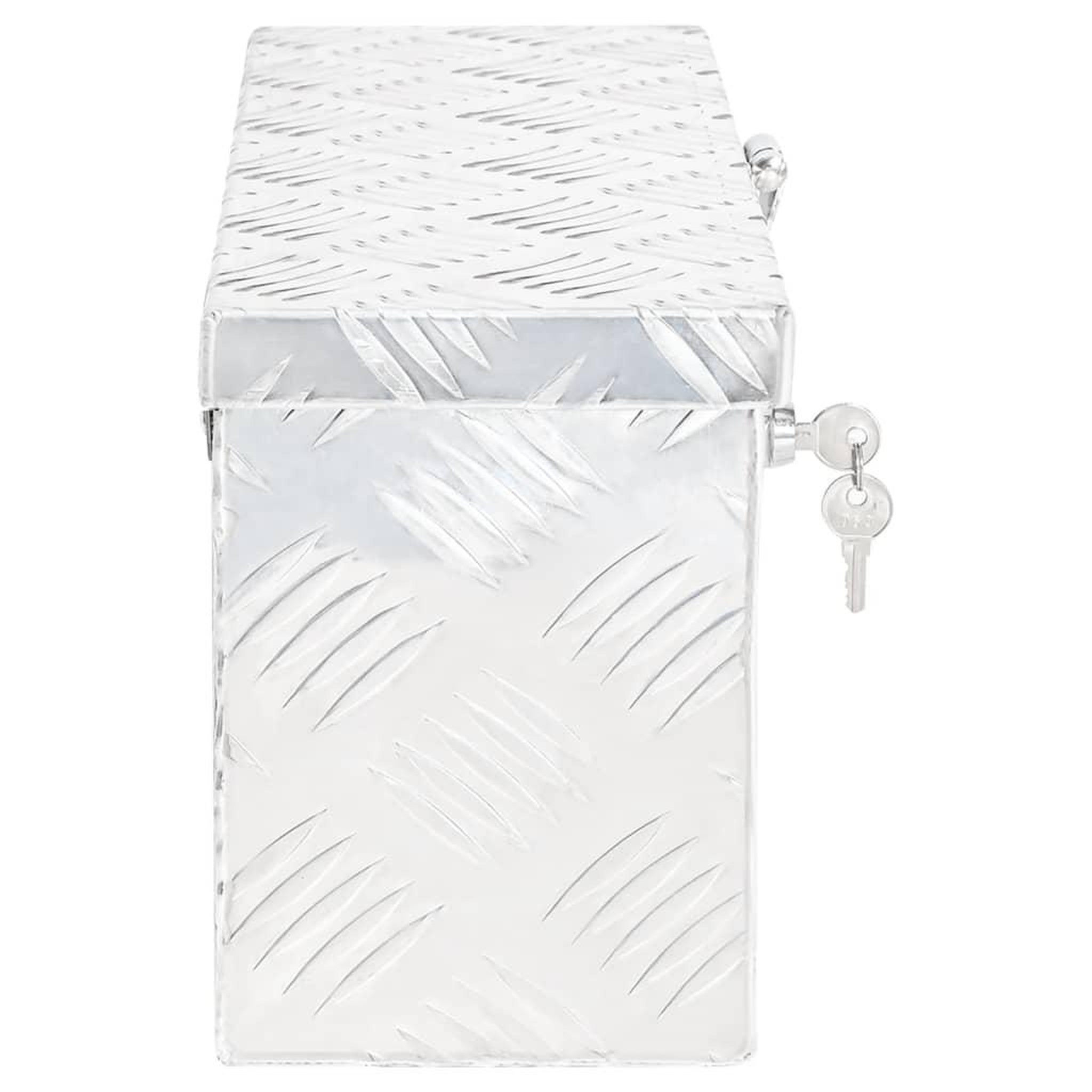 Voir la diapositive 3 : VIDAXL Boîte de rangement Argente 50x15x20,5 cm Aluminium