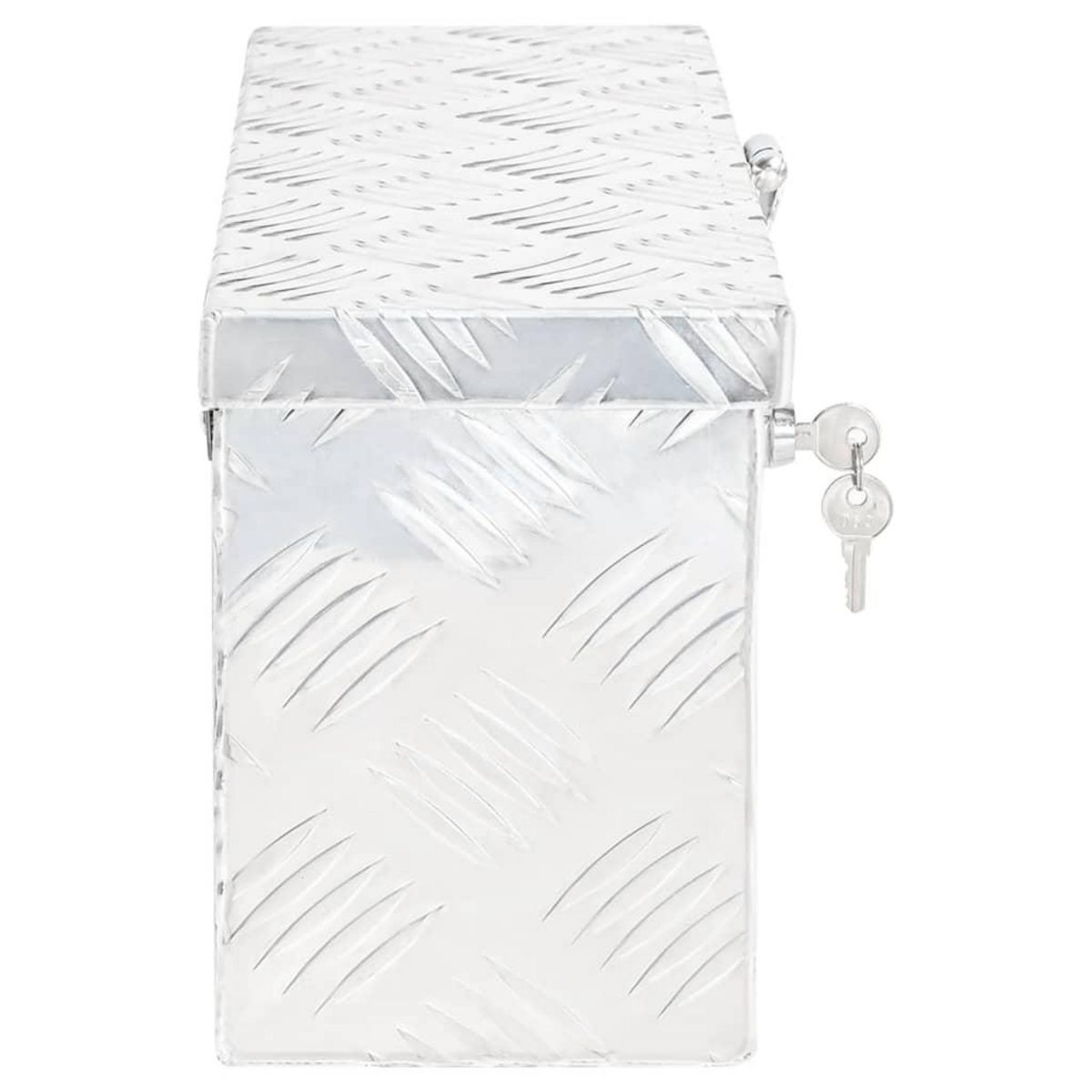 VIDAXL Boîte de rangement Argente 50x15x20,5 cm Aluminium