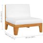 Voir la diapositive 6 : VIDAXL Salon de jardin 7 pcs avec coussins Bois d'acacia solide