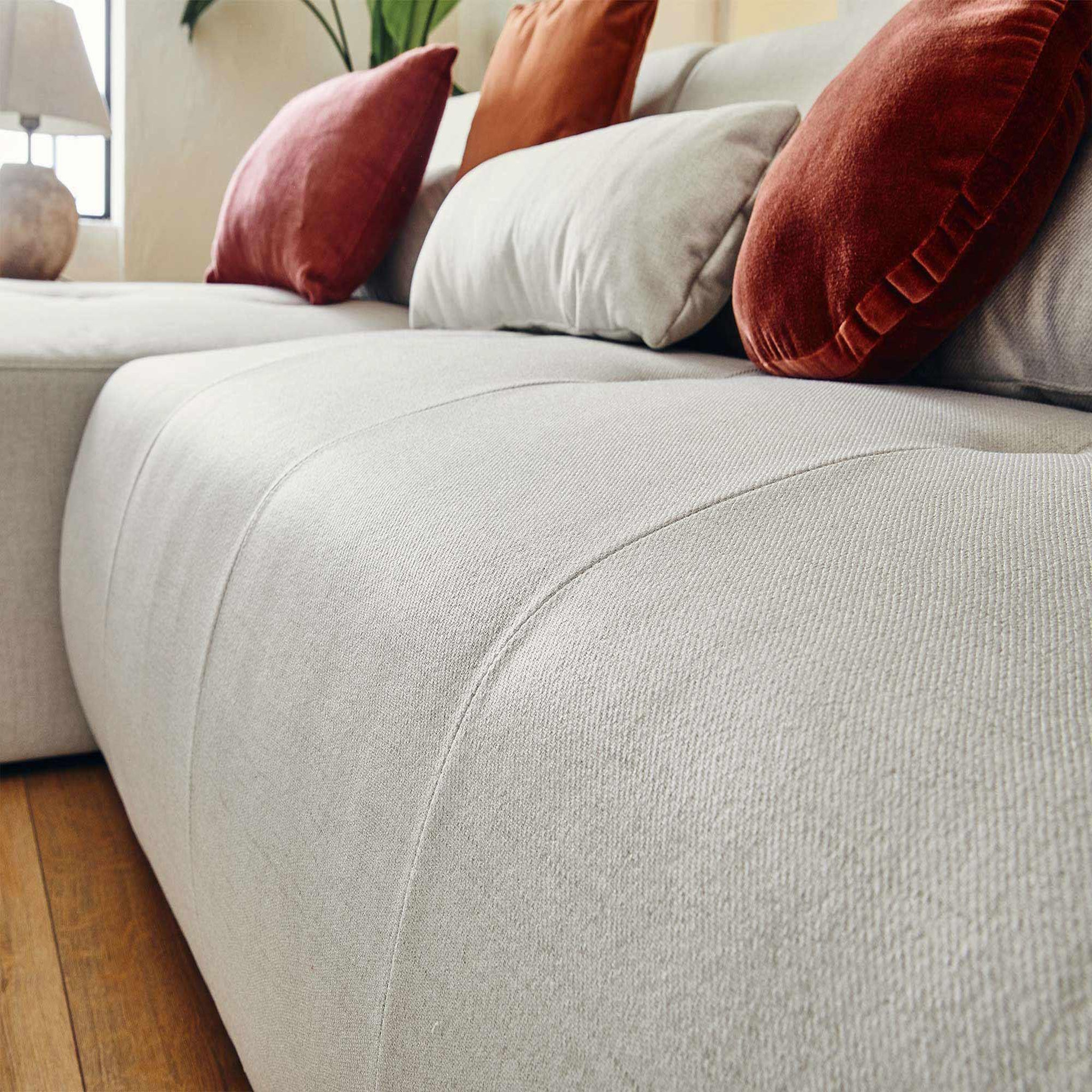 Voir la diapositive 5 : LISA DESIGN Onyx - canapé modulable d'angle réversible 4 places - en tissu