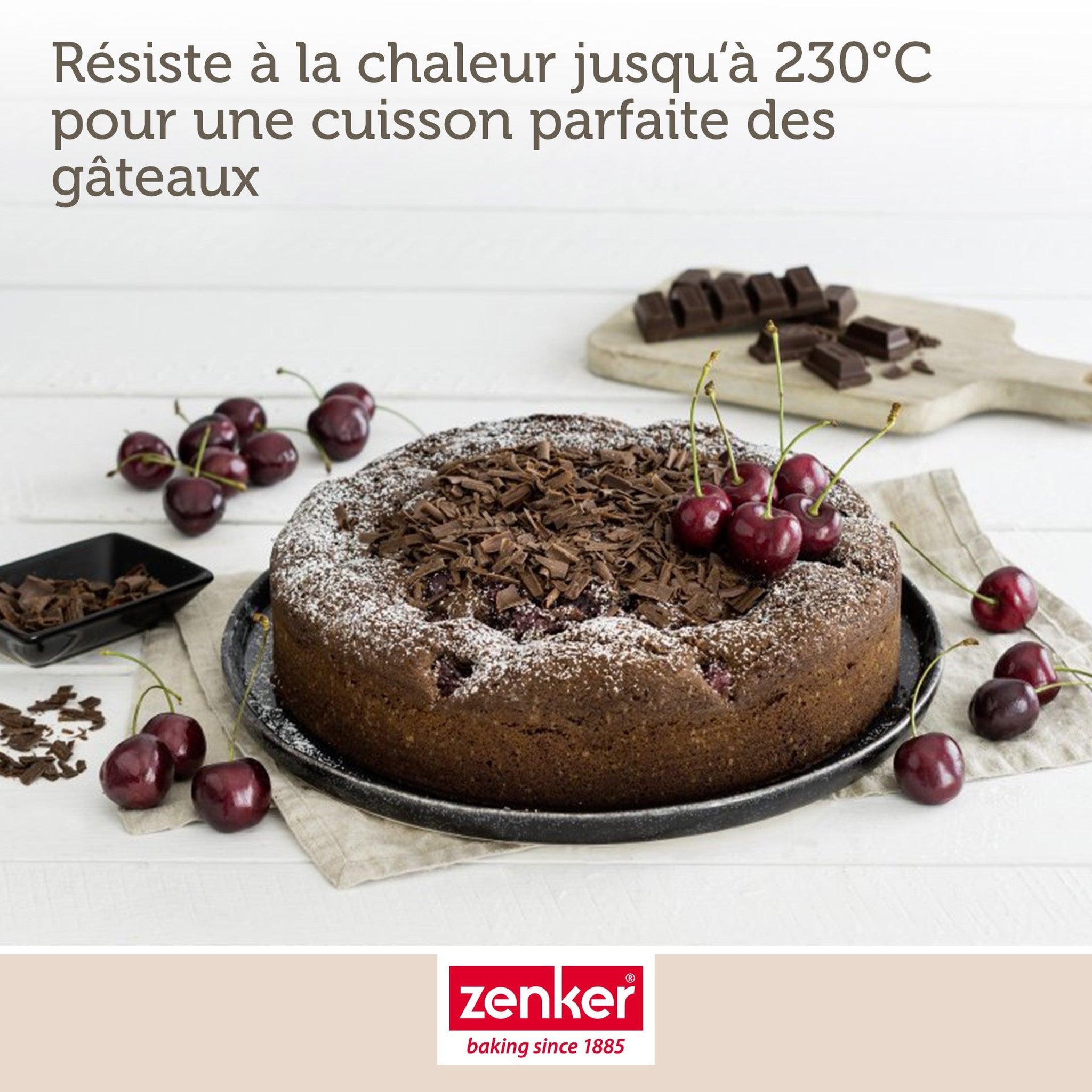 Voir la diapositive 5 : ZENKER Lot de 2 moules à gâteaux 20/20 cm en acier black metallic black mettallic zenker  black mettallic