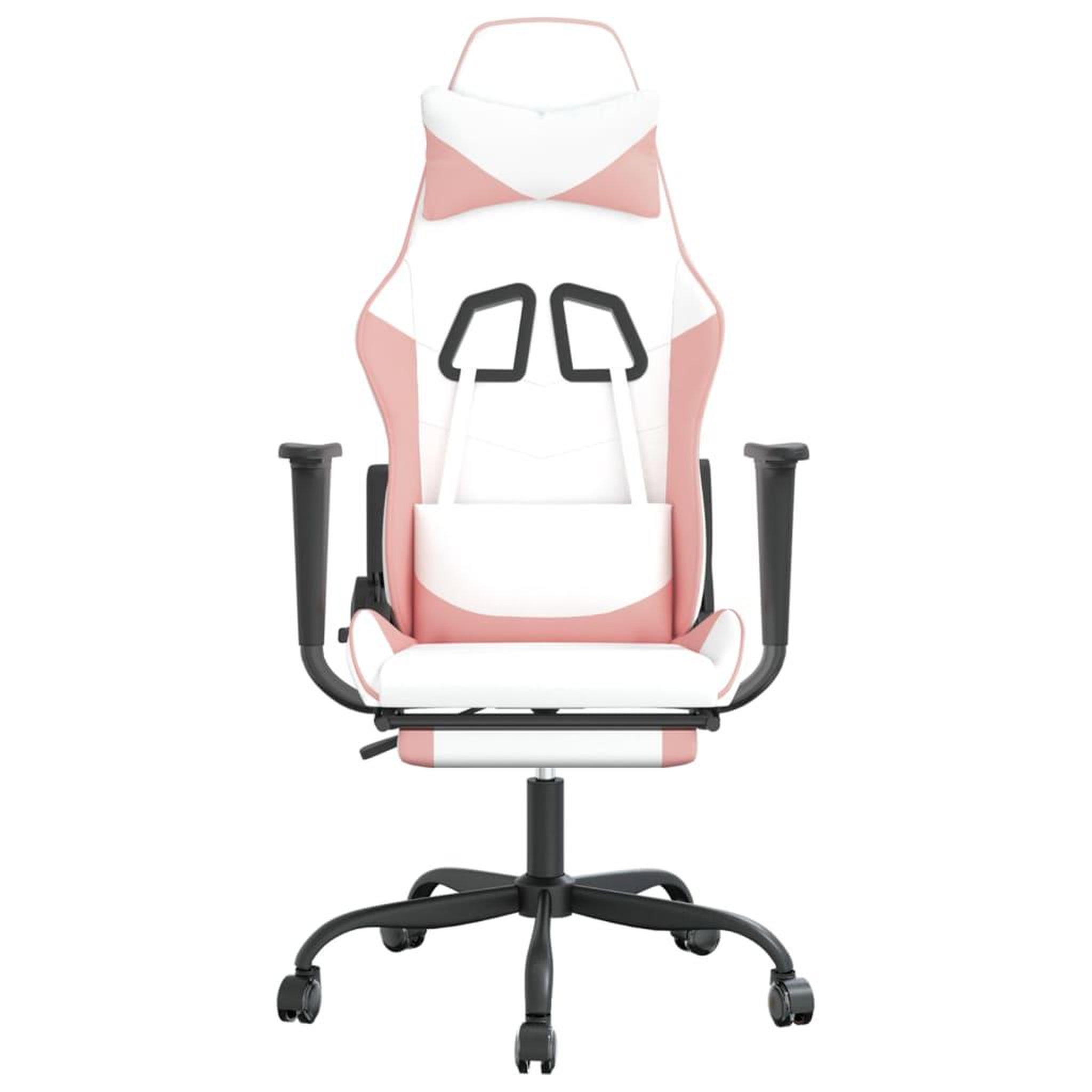Voir la diapositive 3 : VIDAXL Chaise de jeu avec repose-pied Blanc et rose Similicuir