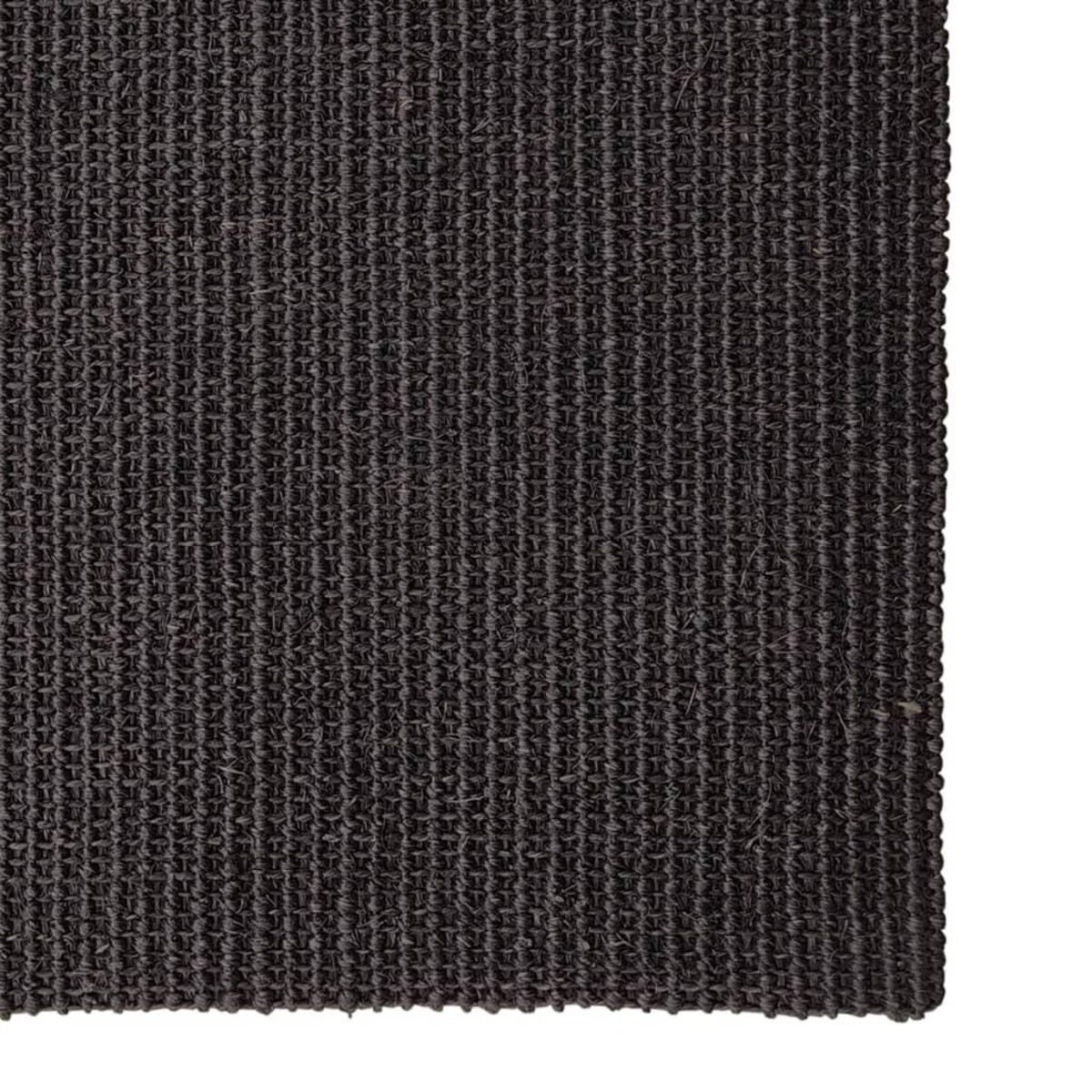 VIDAXL Tapis Sisal naturel 80x250 cm Noir