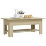 Voir la diapositive 5 : VIDAXL Table basse chene sonoma 102x55x42 cm bois d'ingenierie