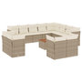 Voir la diapositive 2 : VIDAXL Salon de jardin avec coussins 13 pcs beige resine tressee
