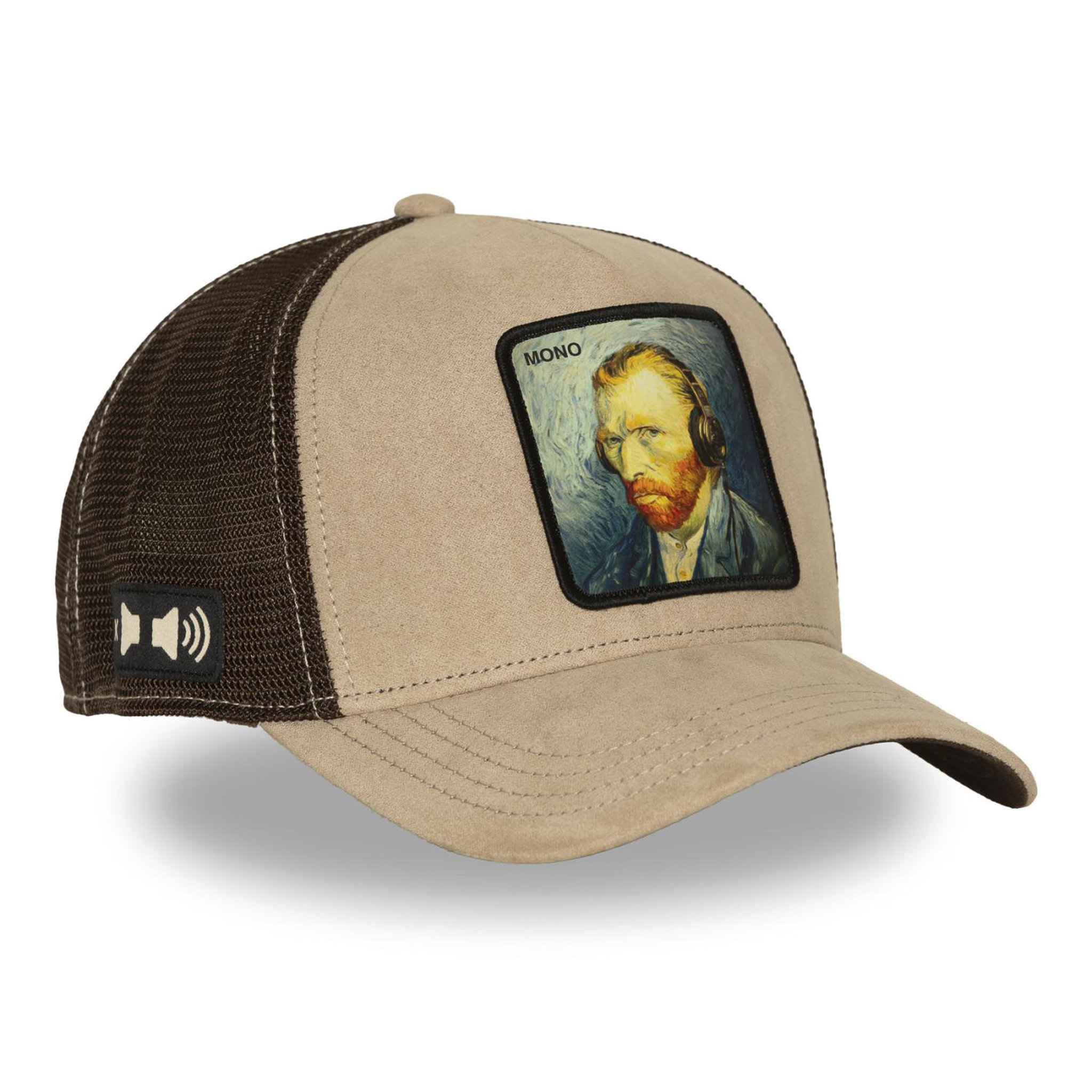 Voir la diapositive 4 : CAPSLAB Casquette trucker premium avec filet et patch art mono