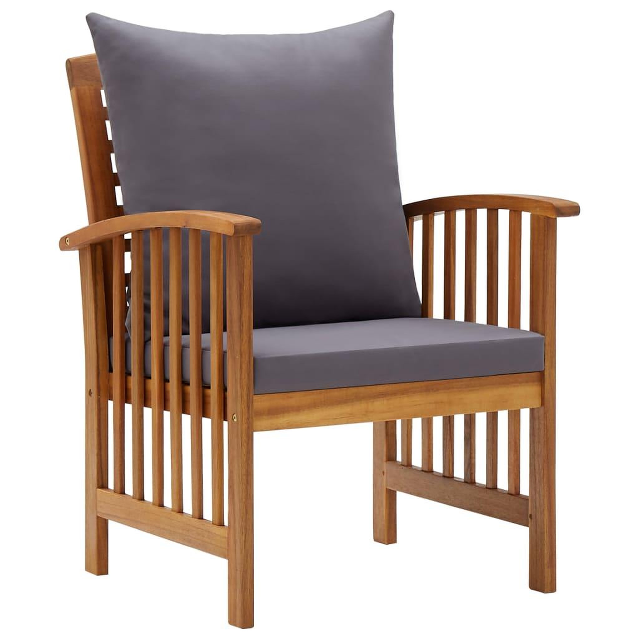 Voir la diapositive 4 : VIDAXL Salon de jardin 5 pcs avec coussins Bois d'acacia solide