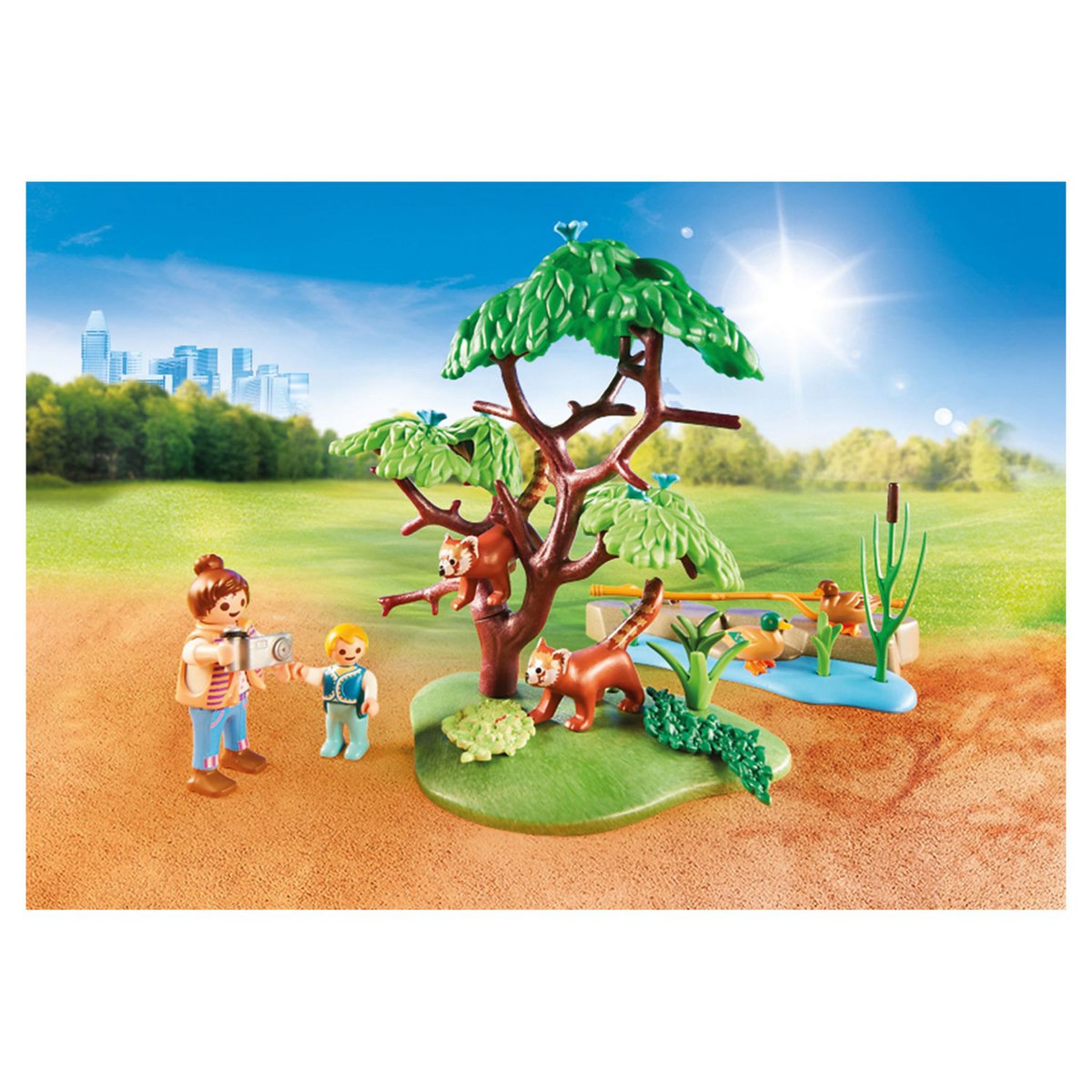 PLAYMOBIL 70344 - Family Fun - Panda roux avec enfants