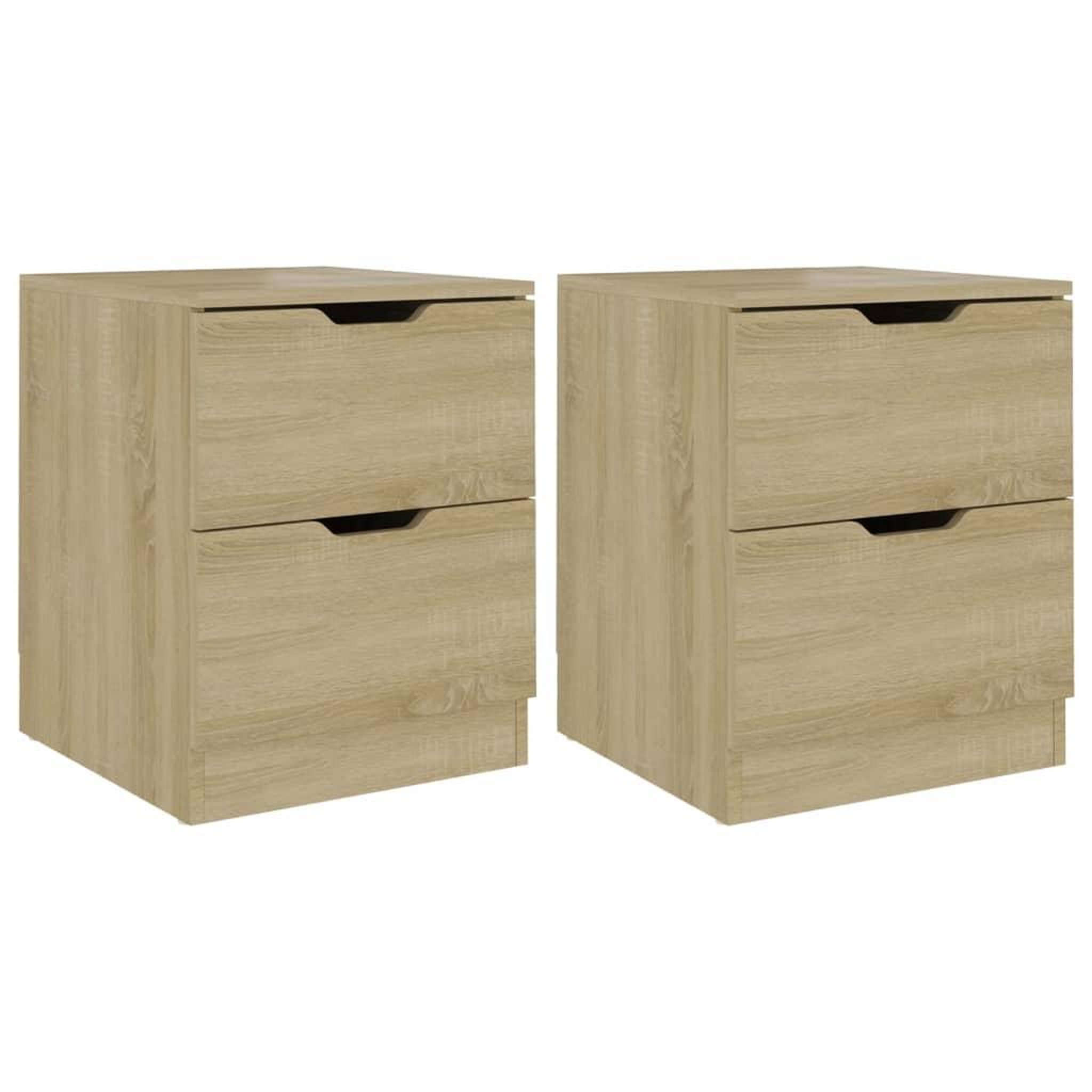 Voir la diapositive 2 : VIDAXL Tables de chevet 2 pcs chene sonoma 40x40x50 cm bois ingenierie