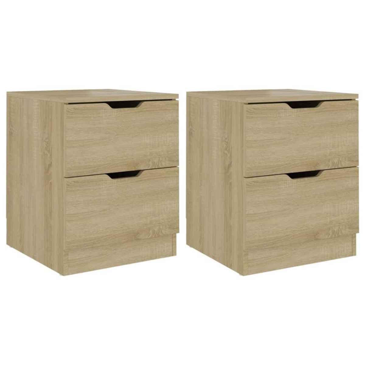 VIDAXL Tables de chevet 2 pcs chene sonoma 40x40x50 cm bois ingenierie