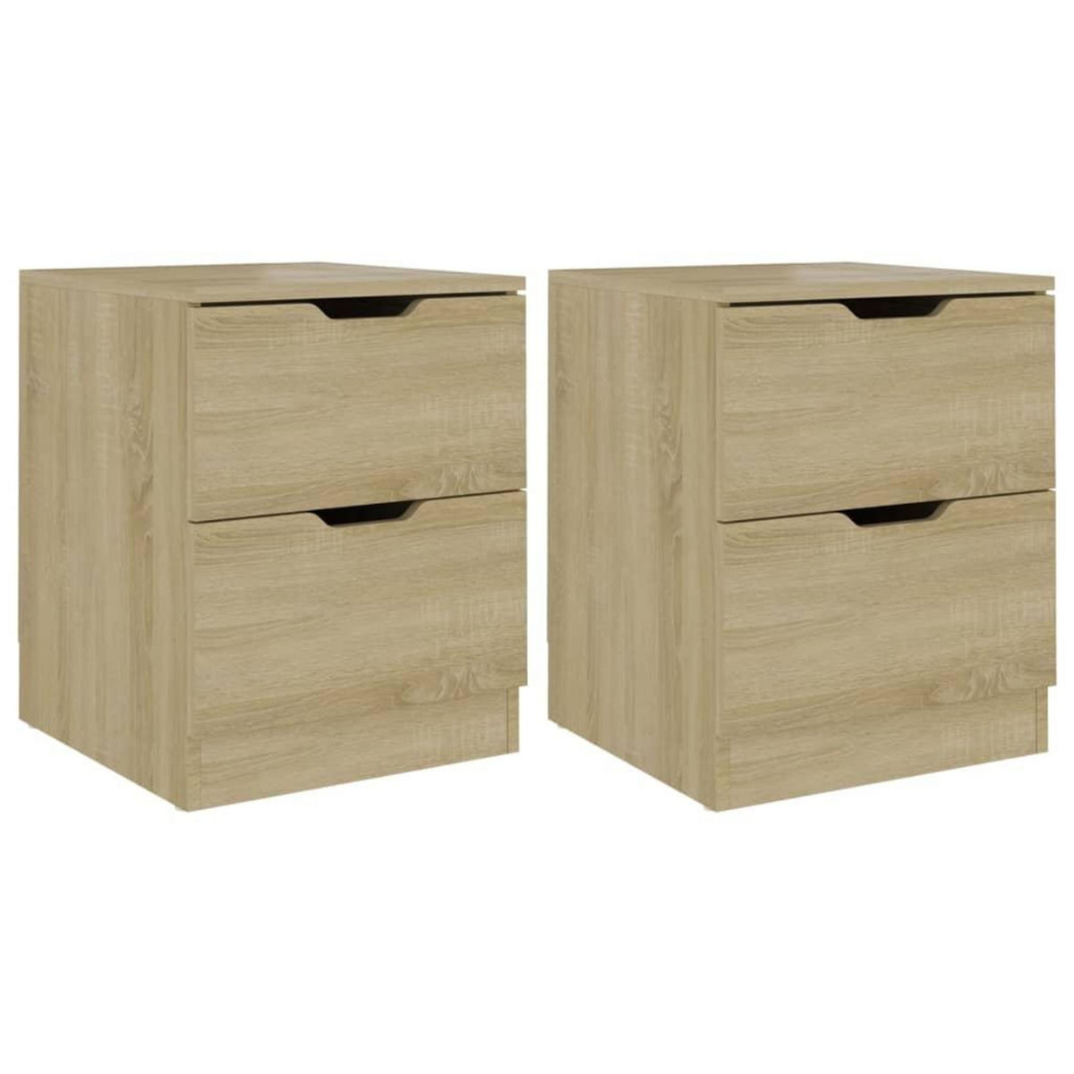 VIDAXL Tables de chevet 2 pcs chene sonoma 40x40x50 cm bois ingenierie