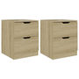 Voir la diapositive 2 : VIDAXL Tables de chevet 2 pcs chene sonoma 40x40x50 cm bois ingenierie