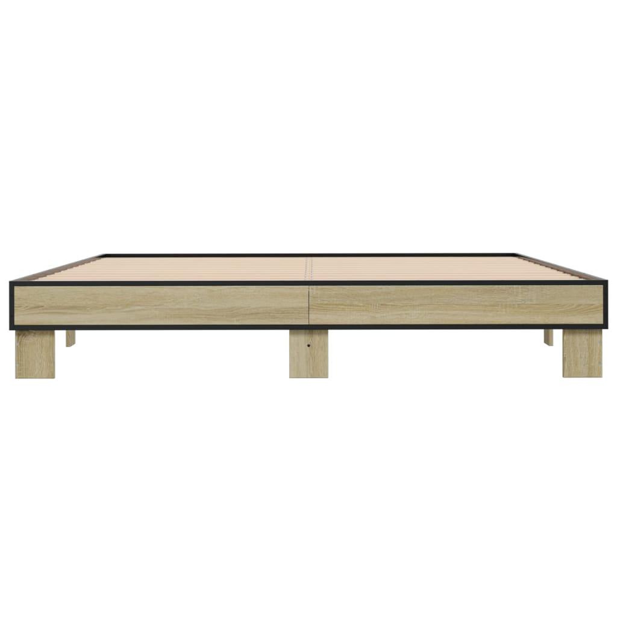 Voir la diapositive 4 : VIDAXL Cadre de lit sans matelas chene sonoma 200x200 cm