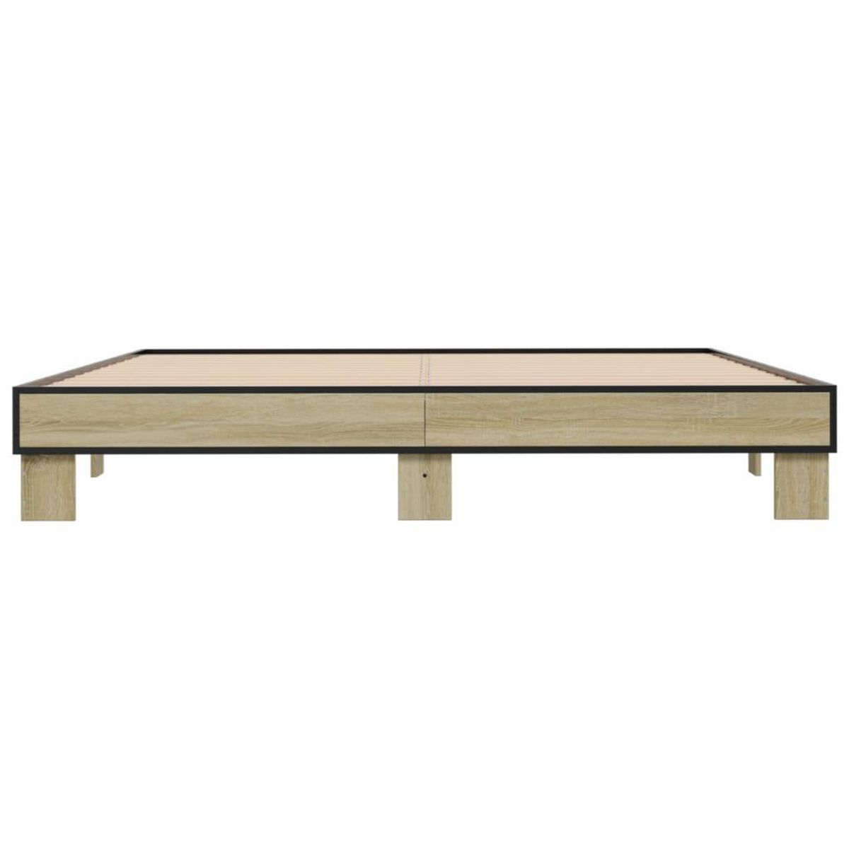 VIDAXL Cadre de lit sans matelas chene sonoma 200x200 cm